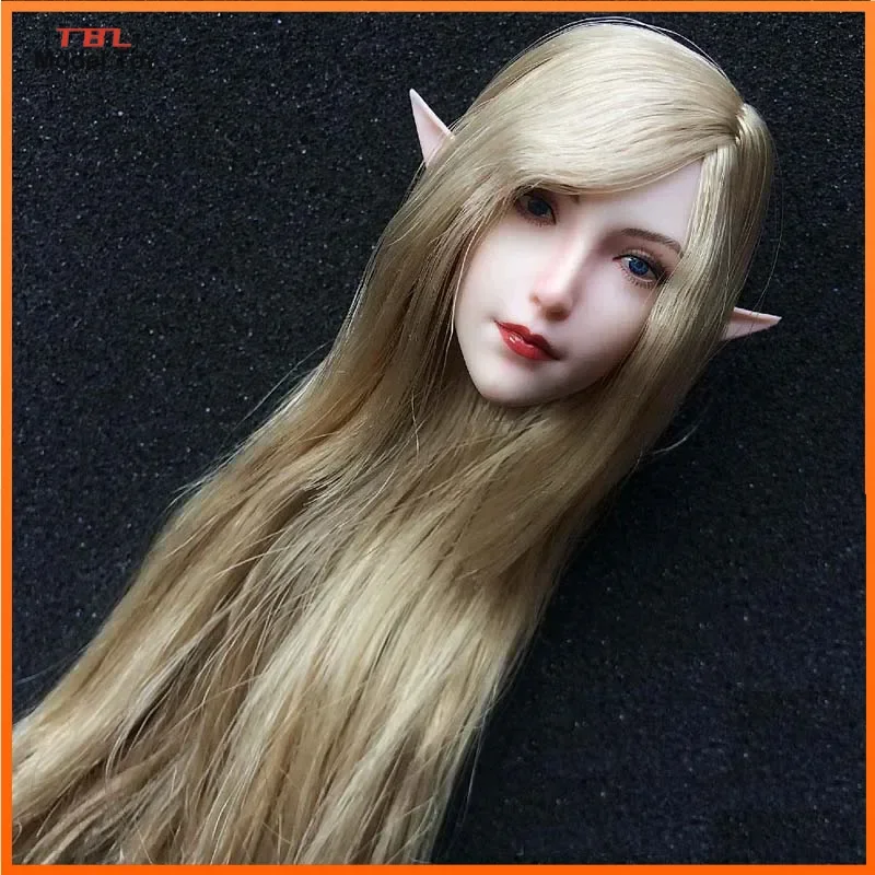 1/6 Scale Fairy Girl Head Sculpt SUPER DUCK 1:6 SET043 COS Head Carving Costume Suit Female Elf Female Magician Head Model