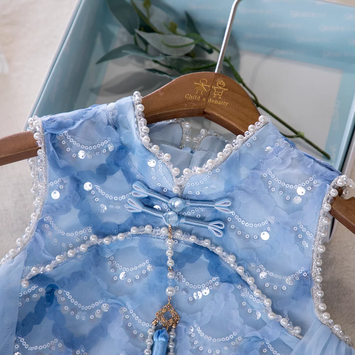 2024 Costume Tank top dress Princess Dress Ball Gown Dress Up For Girls Kids Baby pearl Sequin Cosplay Clothes 2-10T 