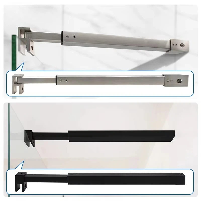 

Glass shower room 304 stainless steel adjustable support rod shower curtain rod for glass fixed panel support stabilizer