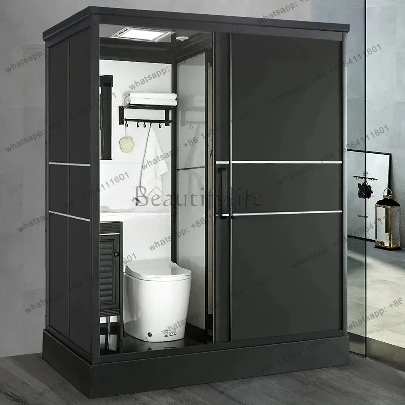 

Integrated integral shower room mobile toilet household rural simple integrated partition bathroom