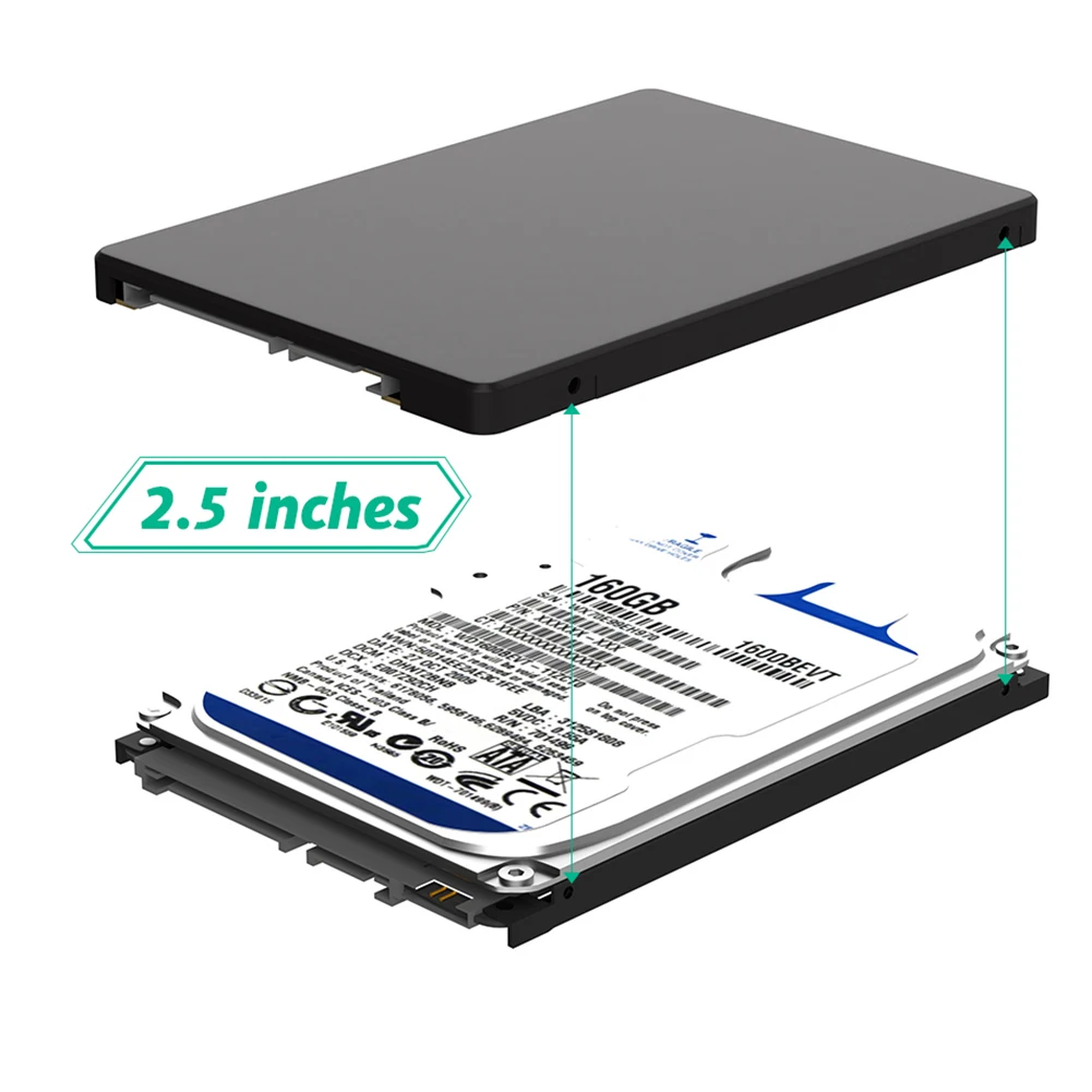 Dual B+M Key M.2 NGFF SSD To 2.5 SATA III Адаптер Dual NGFF B+M Key M.2 SSD Card 6 Гбит/с Корпус для жесткого диска с корпусом