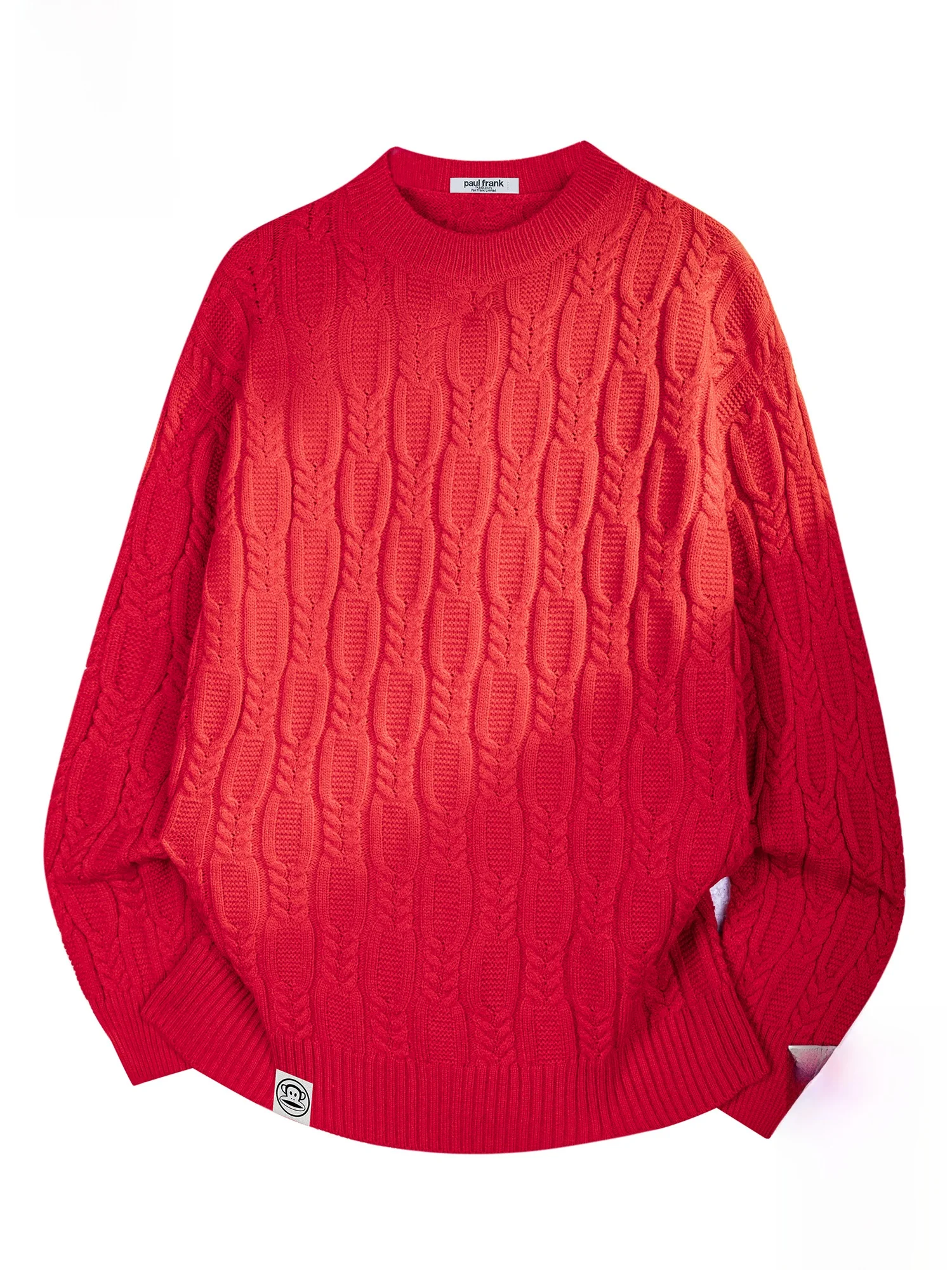 

PaulFrank Red round Ne Knitted Sweater for Men Retro Sle Spring New Year Festive Faionable Comfortable Warm Nylons Mate...