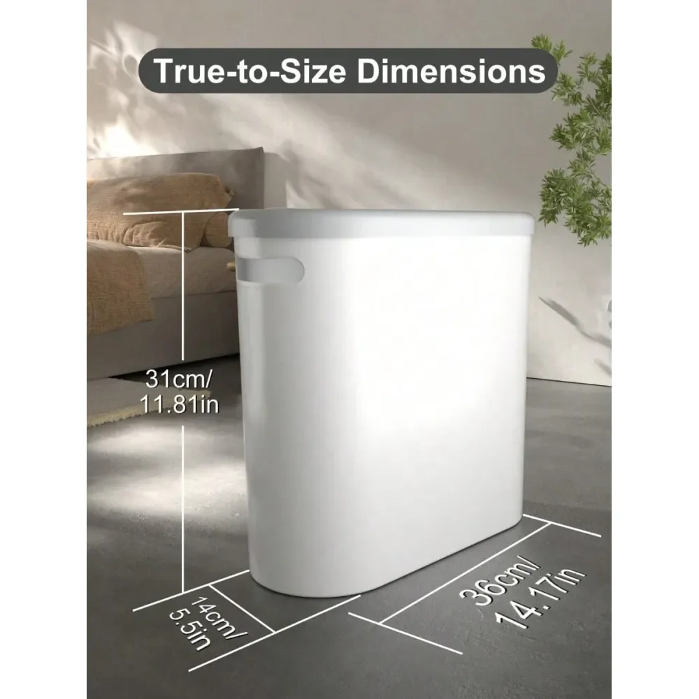 

Стильное черное мусорное ведро с крышкой OneTouch PopUp, устойчивое к запахам, из прочного пластика, для дома, офиса и ванной комнаты, простое в использовании.