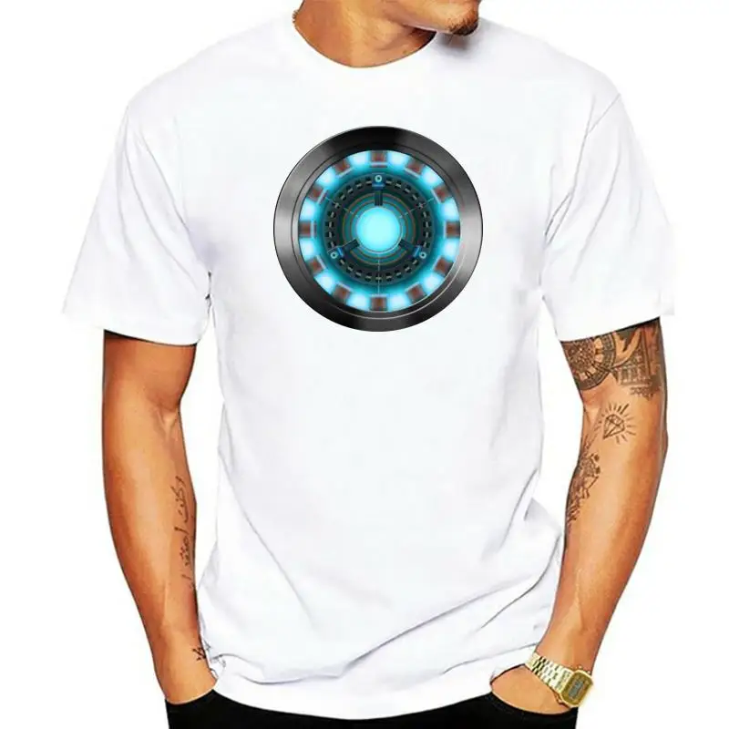 Touchlines Arc Reactor T-Shirt Men Good Quality Cotton T Shirt Men O-Neck Casual Print T Shirt Business