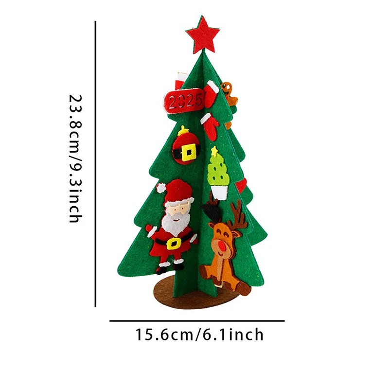 Diy kits de artesanato de árvore de natal para crianças decoração de natal brinquedos artesanais puzzle kit de artesanato crianças brinquedos presentes de natal