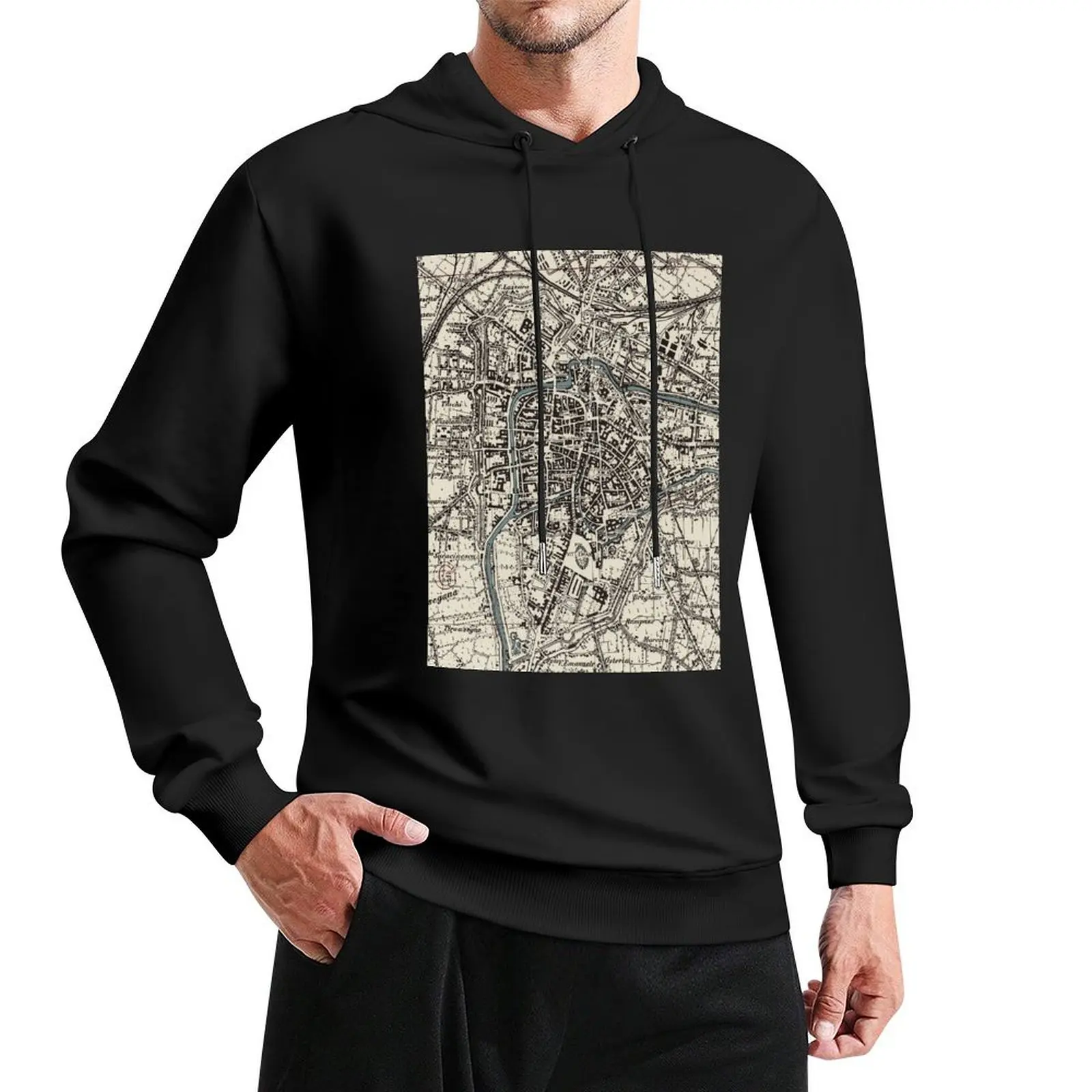 

Vintage Map of Padua Italy (1943) Pullover Hoodie men's sweat-shirt set mens clothing aesthetic clothing man hoodie