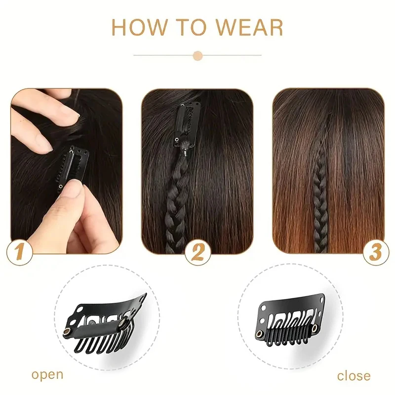 Extensión de cabello trenzado sintética de 20 pulgadas, set de 4 piezas, estilo Y2K, perfecta para festivales y cosplay de Halloween 4