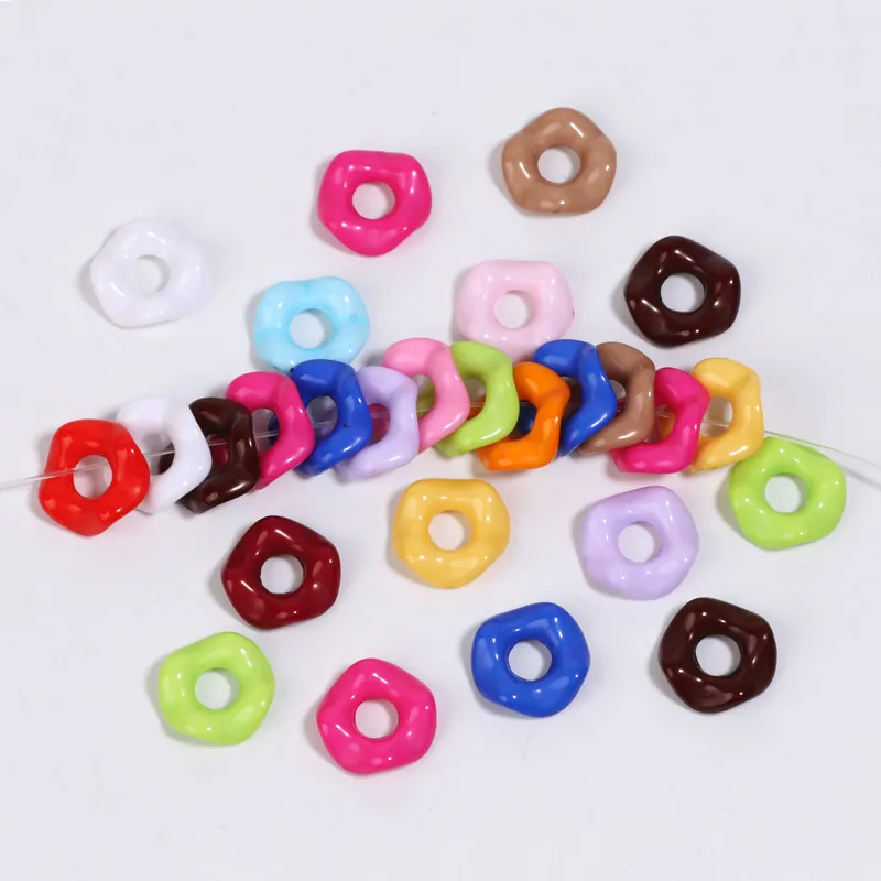 200PCS 9/12mm Color Random Mixed Acrylic Beads  For Jewelry Making DIY Necklace Bracelet Accessories