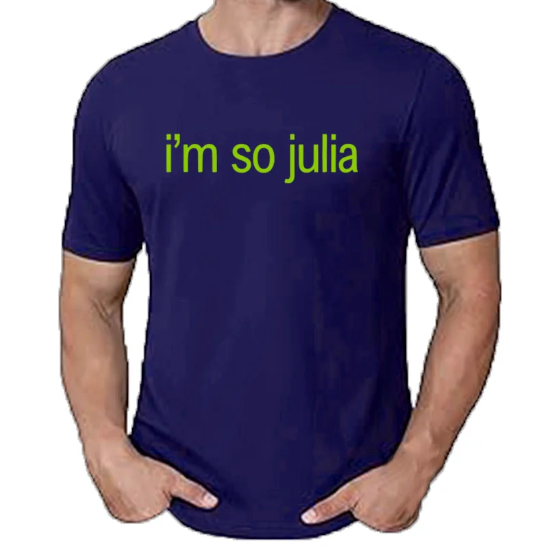 T-shirt imprimé lettre I'm So Julia pour hommes et femmes, Charmovies XCX Brat Album 2024, Tee-shirt graphique, Vêtement