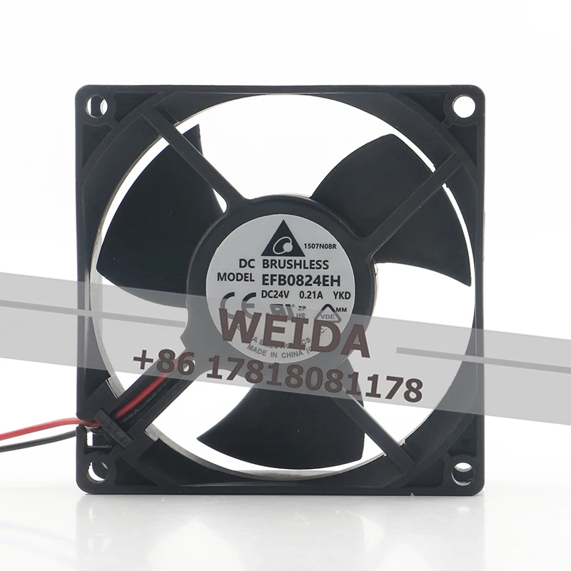 

Delta Cooling Fan 24V 0.21A AC EC Server Quiet Chassis Double Ball 8025 Bearing Inverter EFB0824EH-YKD