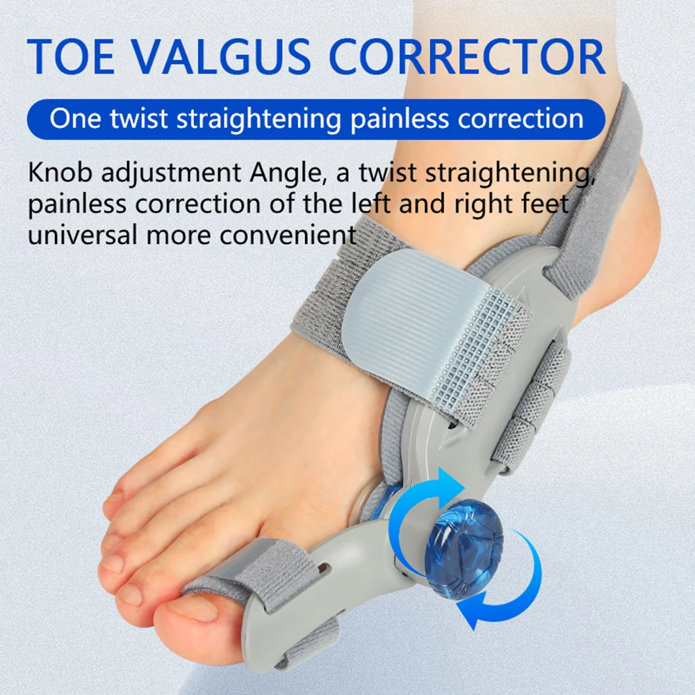 

Unisex Bunion Corrector Foot Hallux Valgus Braces Rotatable Big Toe Separator Straightener Adjustable Pedicure Toe Corrector