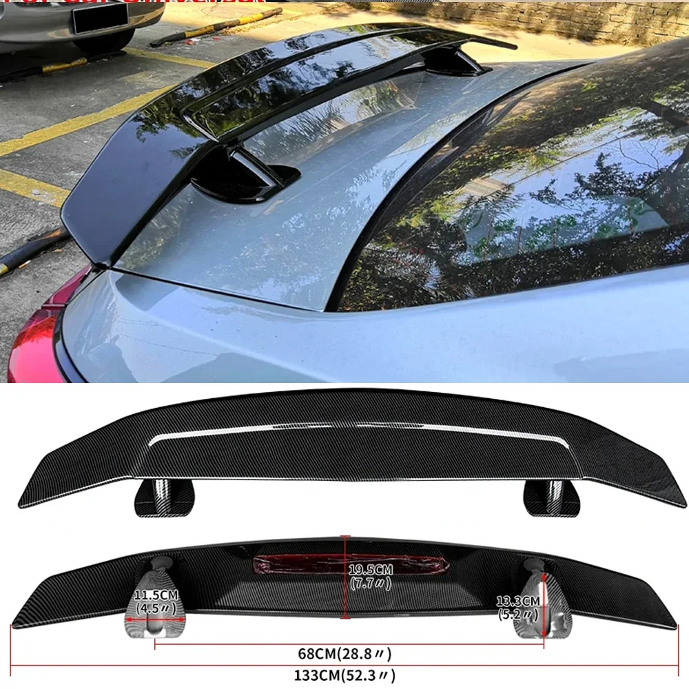 Berlina posteriore Hatchback Spoiler 3D Auto tronco ala Tuning Auto da corsa Spoiler universale per BMW Honda Cruze Toyota accessori per Auto