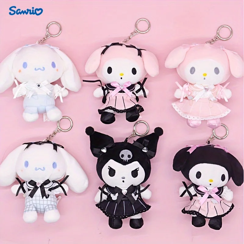

Официальный плюшевый брелок Sanrio Hello Kitty, модный брелок для сумки Melody, брелок Kuromi, брелок для рюкзака Yugui Dog, подходит для различных сумок и рюкзаков.