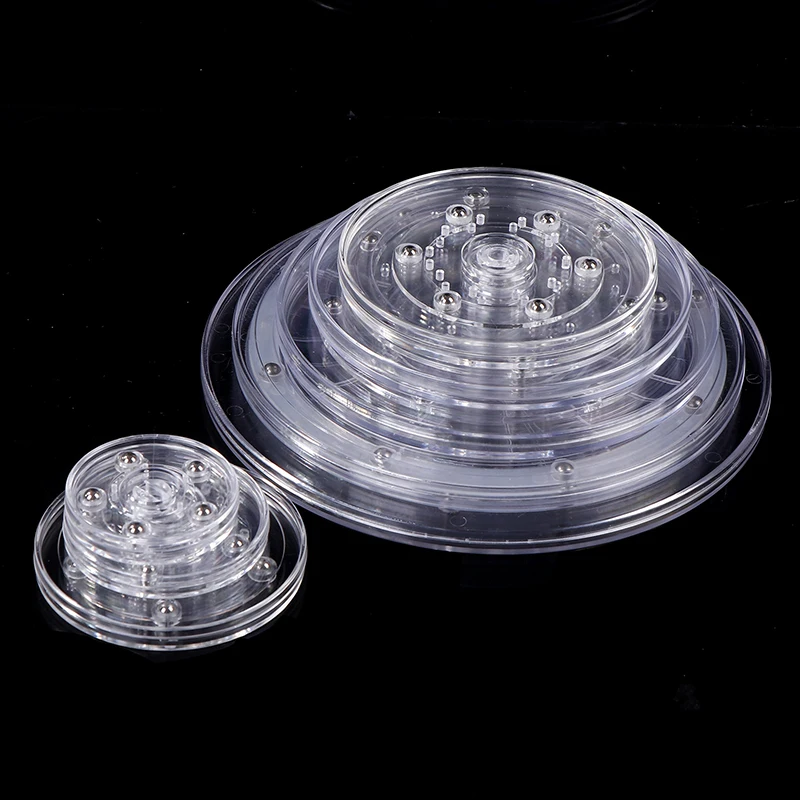 حامل عرض القرص الدوار، قاعدة مستديرة شفافة، أداة لوحات دوارة لديكور سوزان الكسول