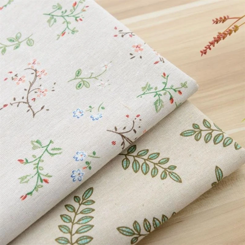 

0.5m/1m/2m Cotton Linen Print Fabric Floral Small Fresh Fabrics for Tablecloths,Curtains,Sofa,Pillows DIY Decoration Material