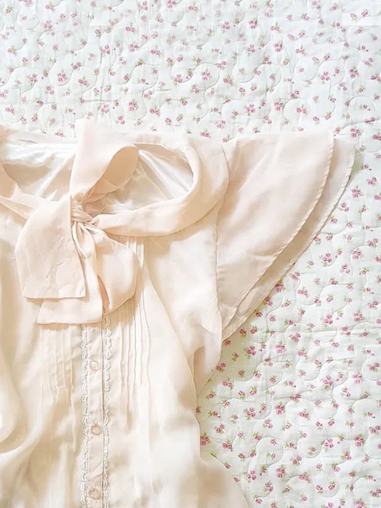 Original Sli Unique blanc ature Sve irt été nouveau 2025 haut de gamme sensation coton mélange ort Sve femmes irt