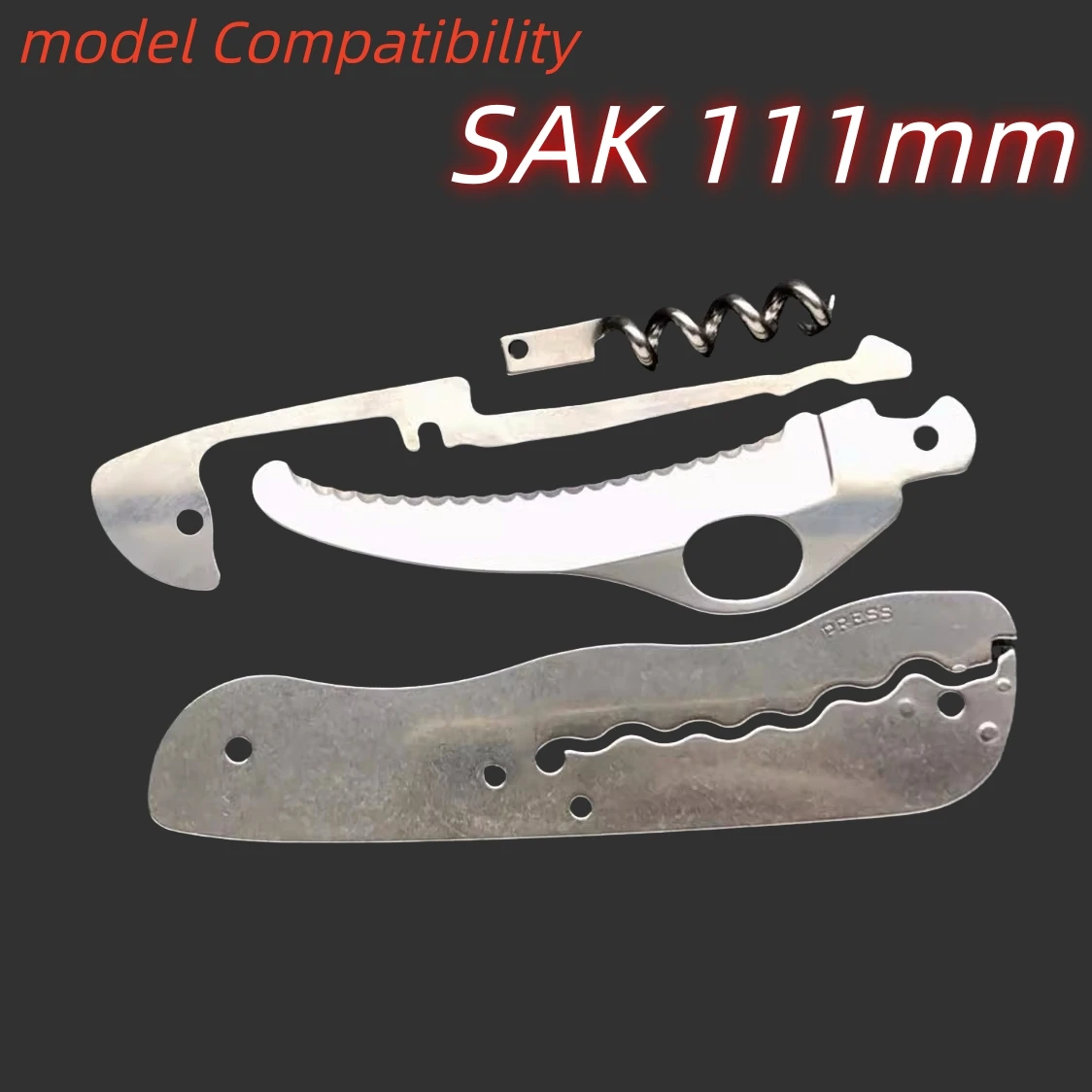 1 set Replacement Original Part Corkscrew and Gutting blade with spring for 111mm Victorinox Swiss Army Knives SAK Accessories
