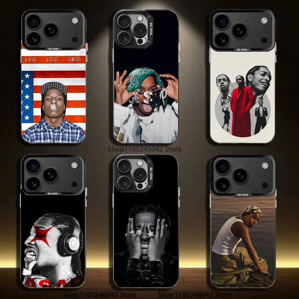 

A-ASAP R-Rocky Rapper For iPhone 17,16,15,14,13,12,11,Pro,MAX,Plus Black Shockproof Candy Matte Cover