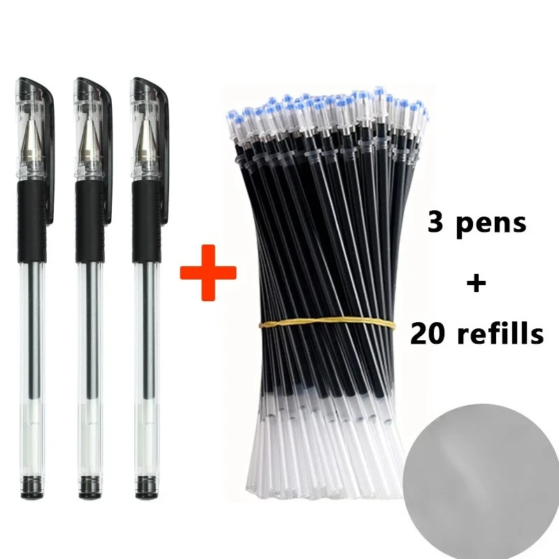 Business Ballpoint Pen Large Capacity 0.5mm Ballpoint Pen Black/Red/Blue Replaceable Refill Stationery School Supplies
