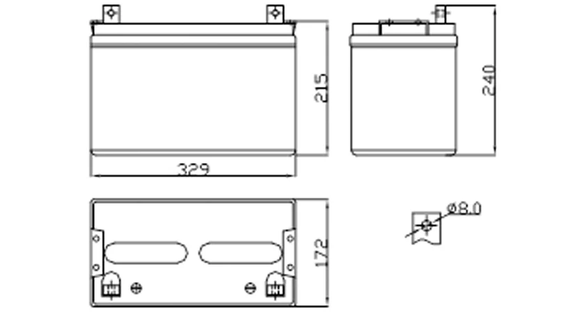 Penyimpanan Energi Panel Surya MF VRLA Gel Isi Ulang 12v 100ah Baterai Asam Timbal yang Diatur Katup