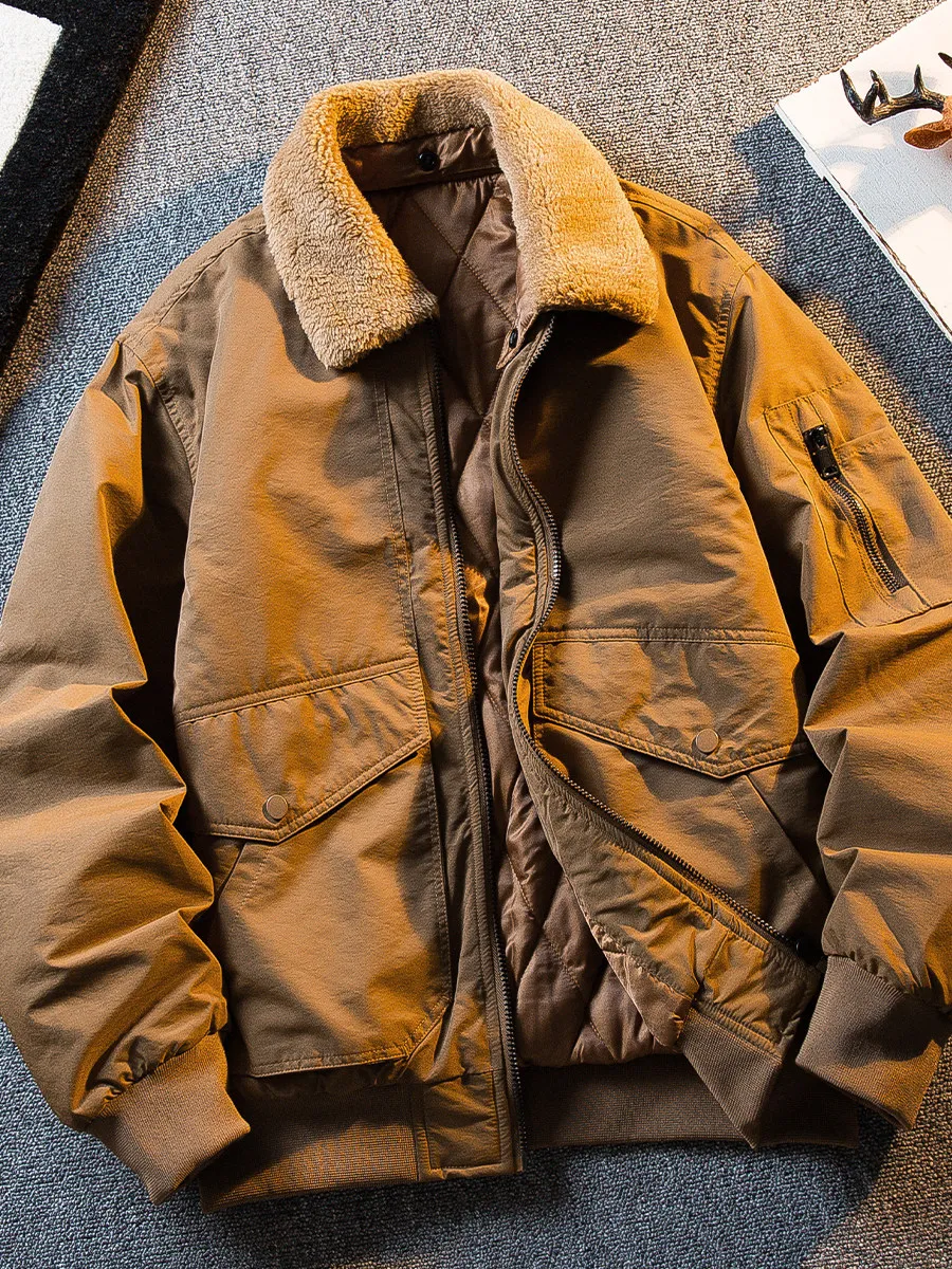 

American Sle Thiened Cotton Jaet Flight Coat Men's Baseball Outwear Casual Winter Faion Brand Men's Cotton Clothes