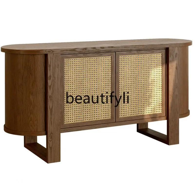 Modern and simple Zhongdao cabinet display cabinet beauty salon display perfume essential oil rattan weaving fragrant table