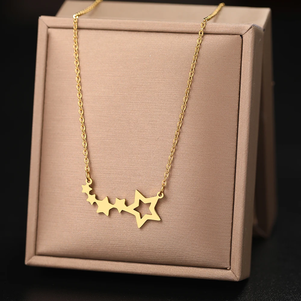 Stainless Steel Necklaces Face Sun God Vintage Maple Leaf Anime Spiral Triangle Pendants Chains Male Necklace For Women Jewelry