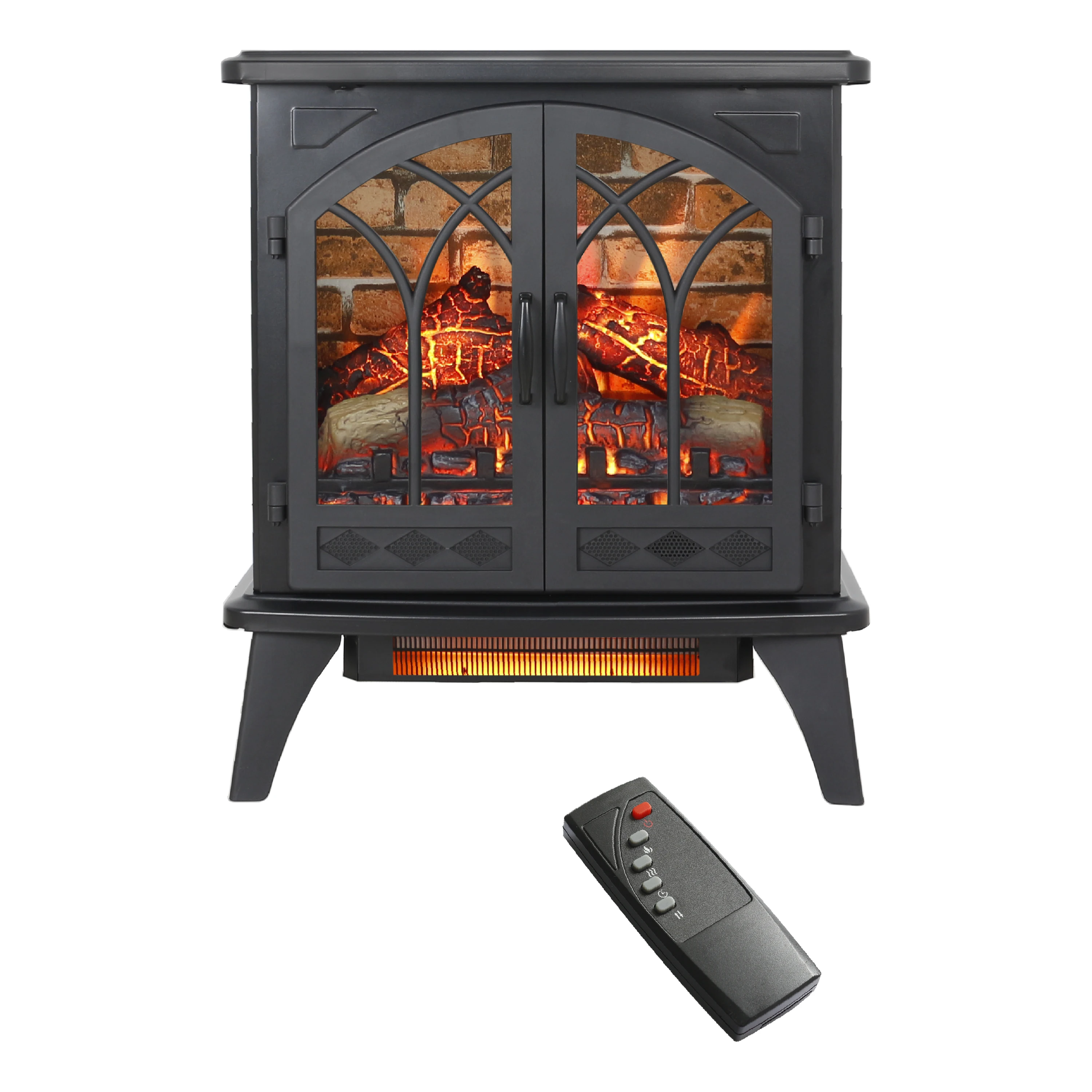 

24/18 Inch 3D Infrared Electric Stove 1500W with Simulate Flames & Remote Control & Removable Foot[US-Stock]