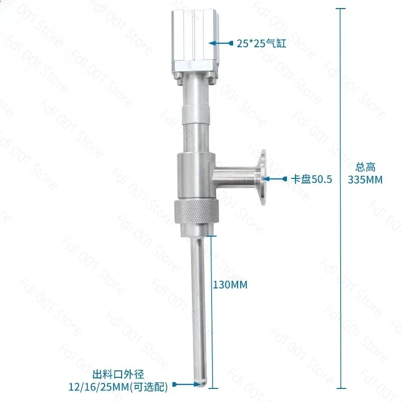 Anti drip chuck straight head stainless steel extended filling valve anti foaming liquid filling machine accessories