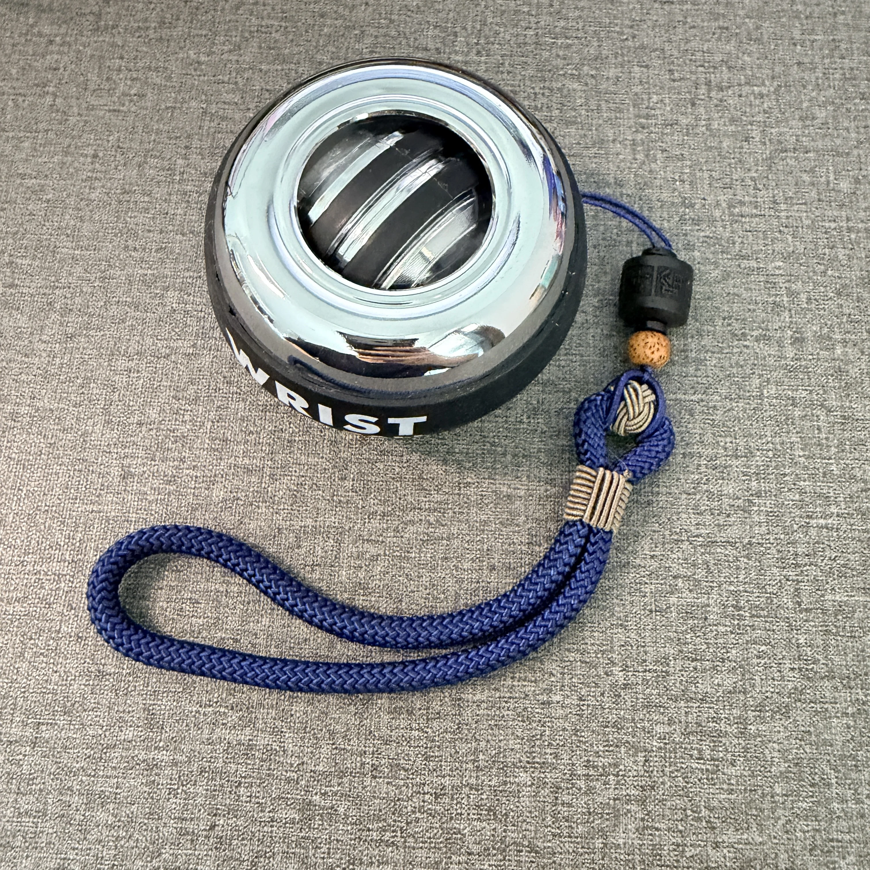 Blue Bodhi woven wrist rope prevent loss Self-starting Metal Gyroscopic Wrist Trainer