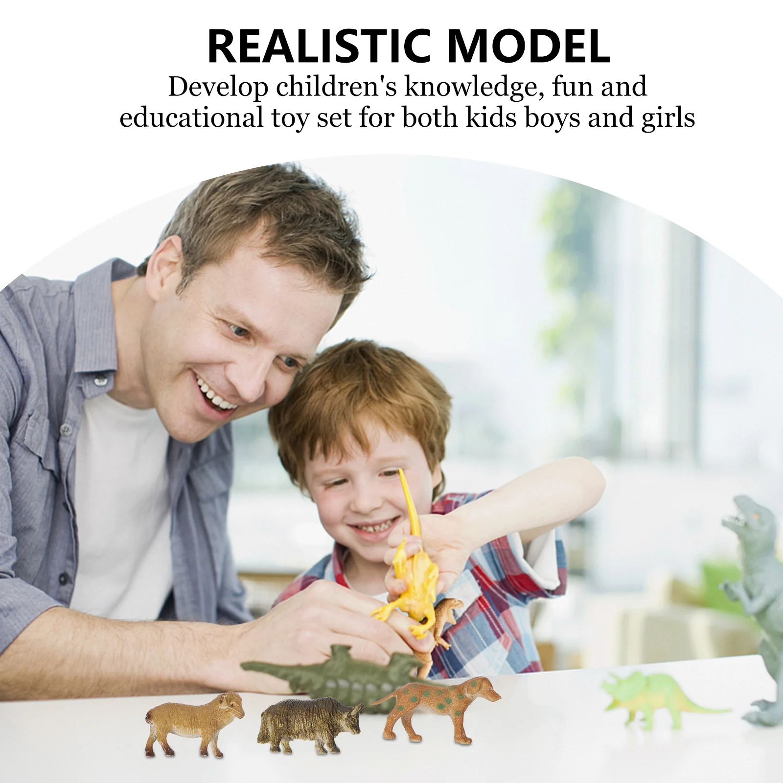 مجموعة من 12 قطعة تماثيل حيوانات المزرعة واقعية تعليمية للعب التخيلي وتنمية الإدراك للأطفال