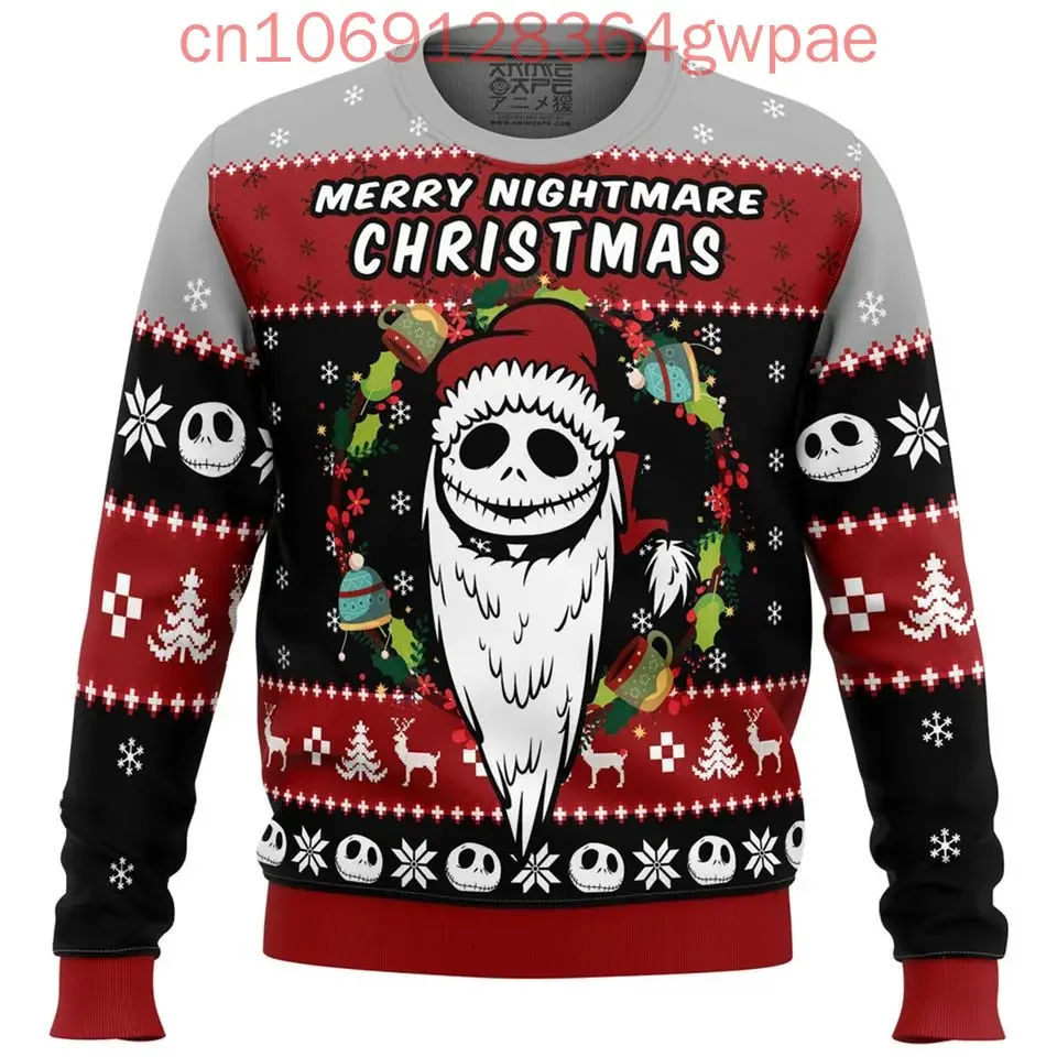 Disney Jack Skellington and Sally Ugly Sweater Men's Women's Tops the Nightmare before Christmas Ugly Christmas Sweater