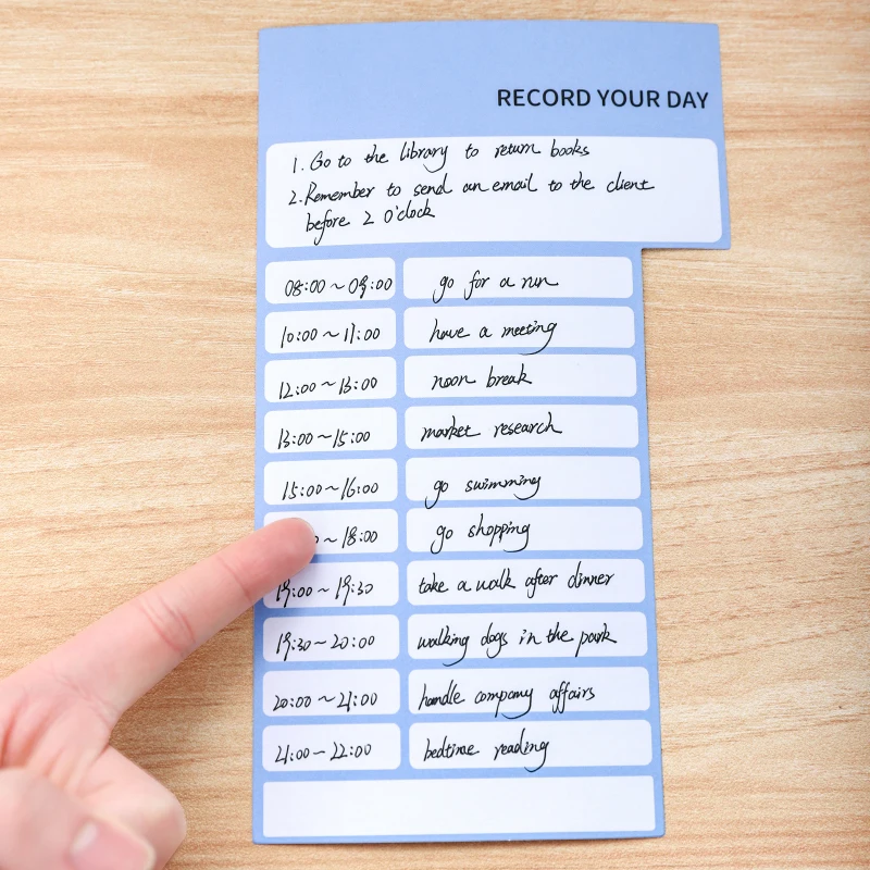 1 Set of Acrylic Daily Plan and Time Management System - Personal Production Punch-In Device for Office, Student and Self-Discipline Plan 15 Blank