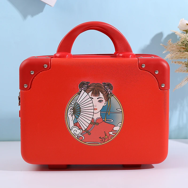 Suitcase Makeup Small Box Bag Storage Password Suitcase Stylish and Lightweight Son and Mother Suitcase