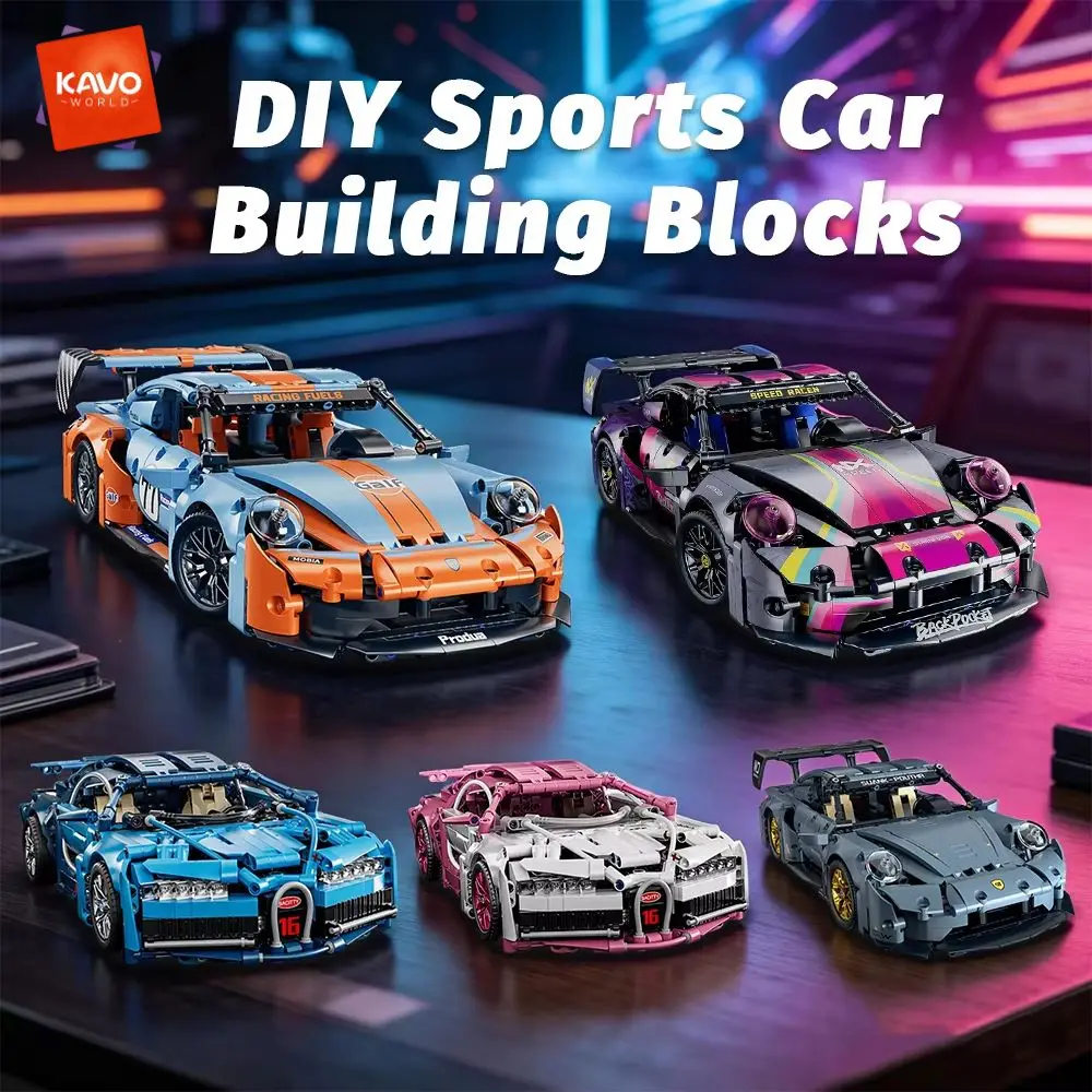 

KAVOWORLD 1:14 Racing Sports Car Building Bricks Car Model Building Kit Hobby Collectible Toy Home Decor Gift for Car Enthusiast