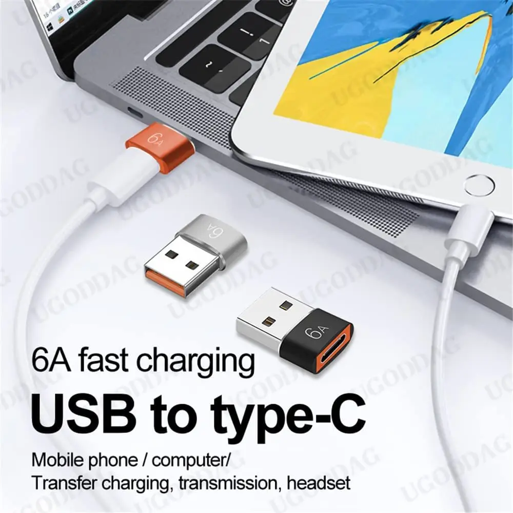 6a otg tipo c fêmea para usb um macho adaptador conversor tipo-c cabo adaptador para iphone macbook pro samsung oneplus xiaomi