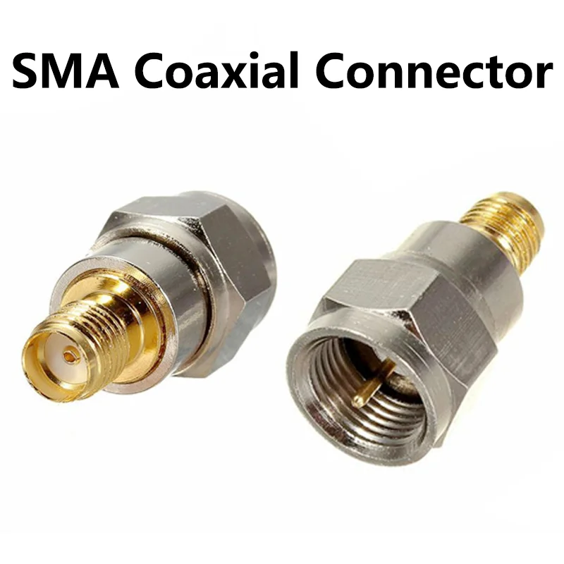 5/20/100PCSF Male to SMA Female External Thread Coax Converter  internal Hole to F metric Internal Needle Cable Connector