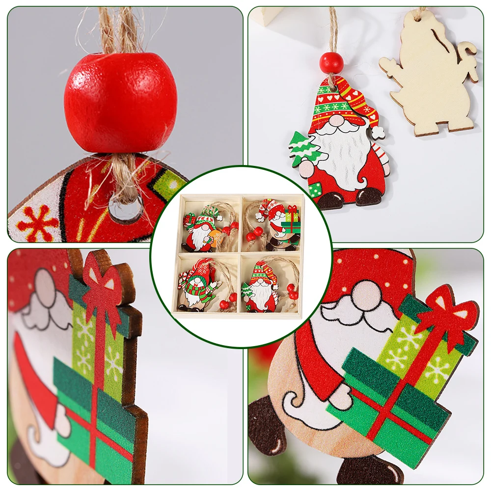 나무 크리스마스 펜던트 크리스마스 트리 장식, 크리스마스 산타 클로스, Navidad 새해 홈 장식, 크리스마스 선물, 12 개/세트