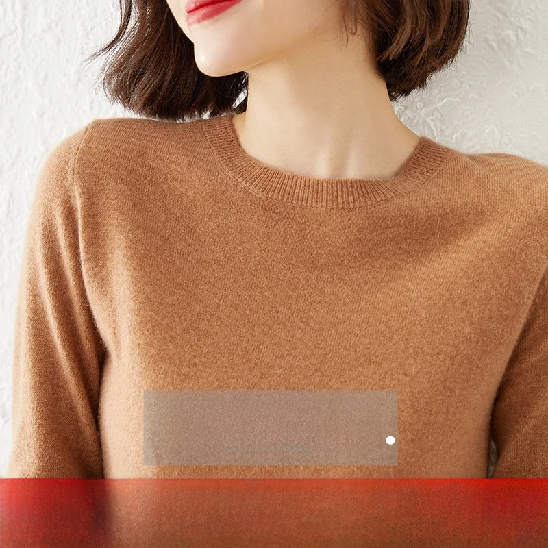 

Женский облегающий круглый трикотаж Ne, базовый слой, свободная верхняя одежда, весна-осень, Новое поступление, шерстяной свитер