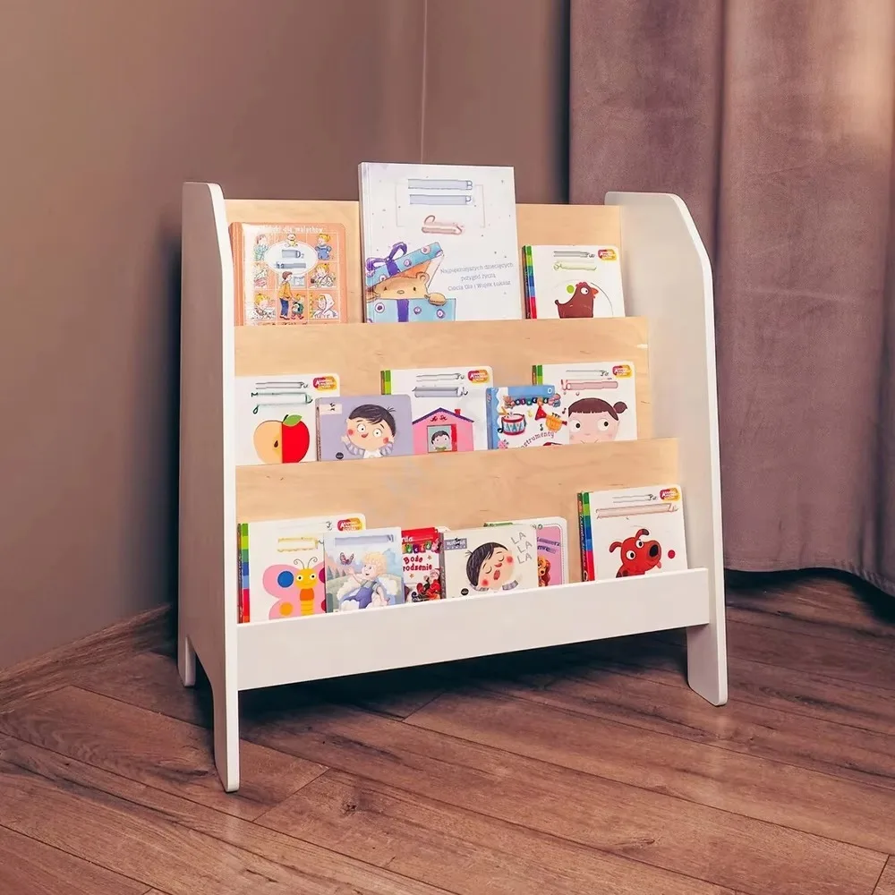 

Детский деревянный книжный шкаф-стеллаж для хранения книг, элегантный, для спальни и школы