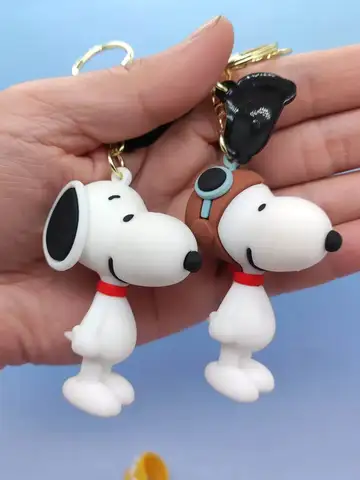 Snoopy Cute Doll Keychain On The Phone Pendent Silicone Car Couple Keychain For Bags Pendant Creative Keychain Christmas Gift