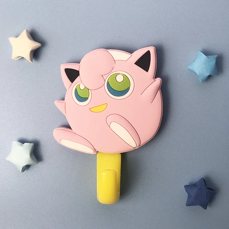 Pokemon Pikachu Haki do drzwi Kawaii Jigglypuff Haki na klucze Mocne samoprzylepne haczyki na ubrania Kuchnia Łazienka Akcesoria ścienne Prezent