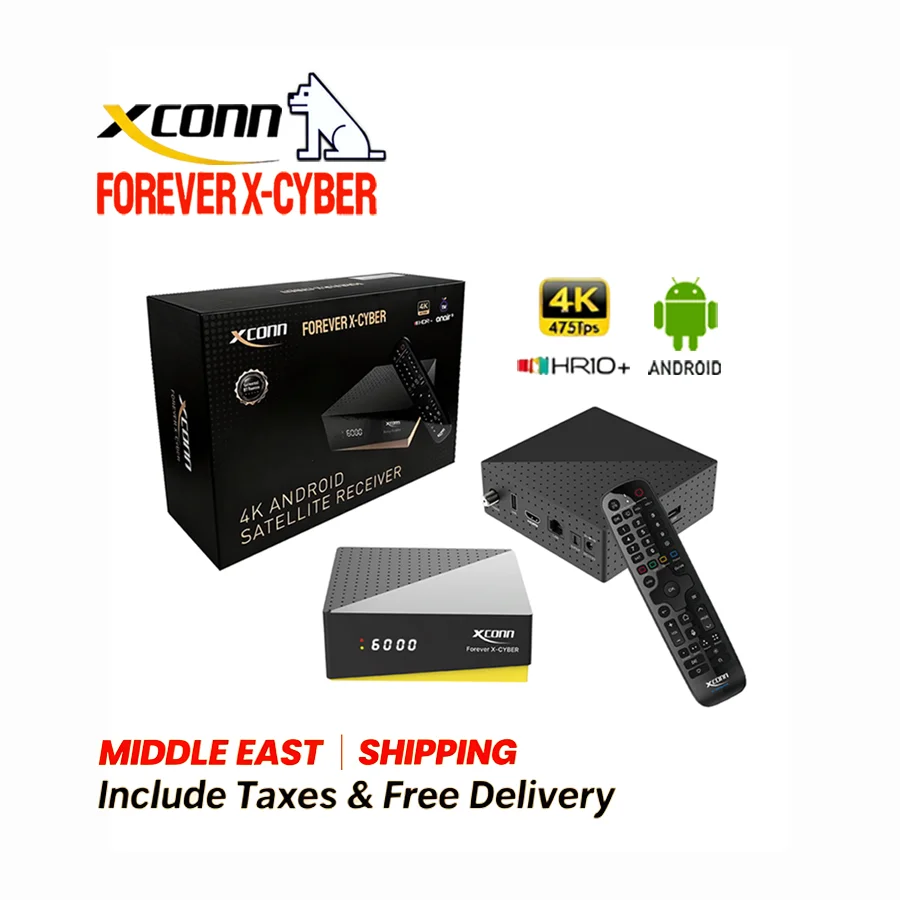 

ACECONN XCONN FOREVER X-CYBER 4K tvbox/iptv abonmen online DVB-S2X/S2/S *Satellite Service Forever* 4GB 32GB Dual WiFi