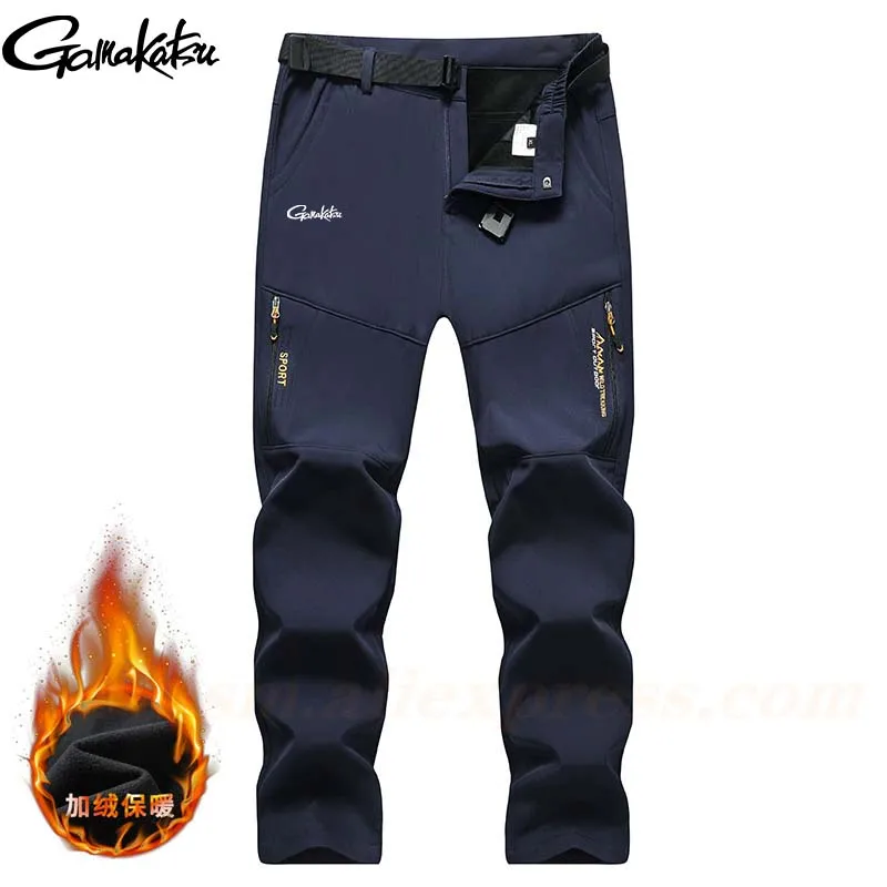 

Gamakatsu толстые флисовые мужские и женские уличные ветрозащитные и водонепроницаемые брюки из мягкой оболочки для теплых походов и рыбалки брюки