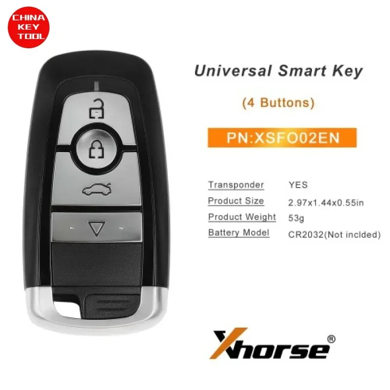 1 PCS Xhorse XSFO02EN XM38 Série Chave Inteligente Universal 4 Botões Para Ford