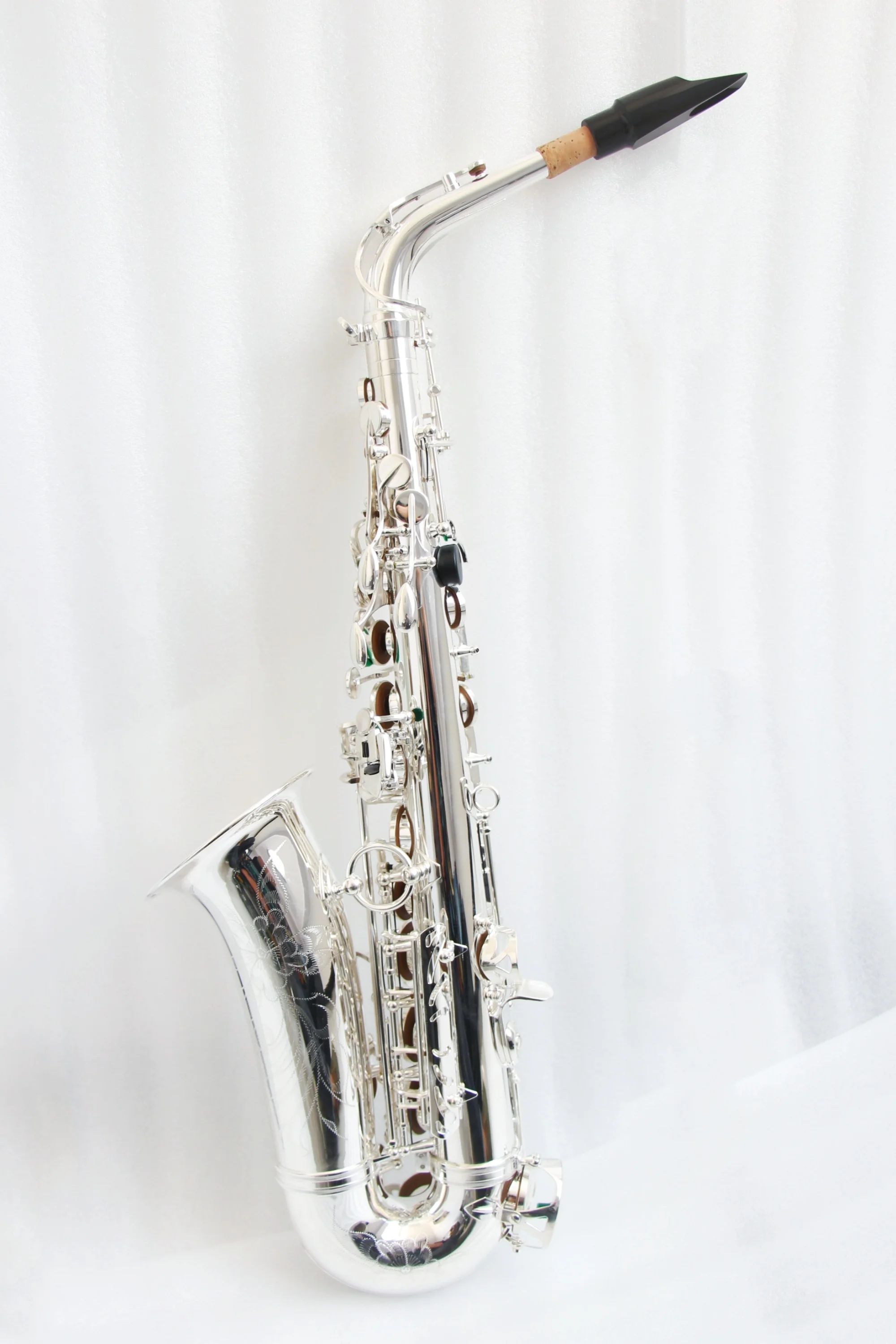 Professional Alto Saxophone Hgih Quality Coffe/Silver Plate Eb Performance Brass Instrument Saxophone Alto