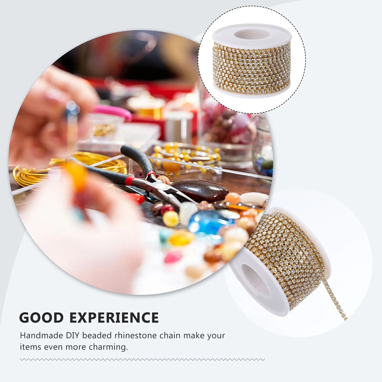 

DIY Rhinestone Chain Clothes Accessory Sparkling Decorative Craft Sewing Wedding Party Supplies Creative Shape