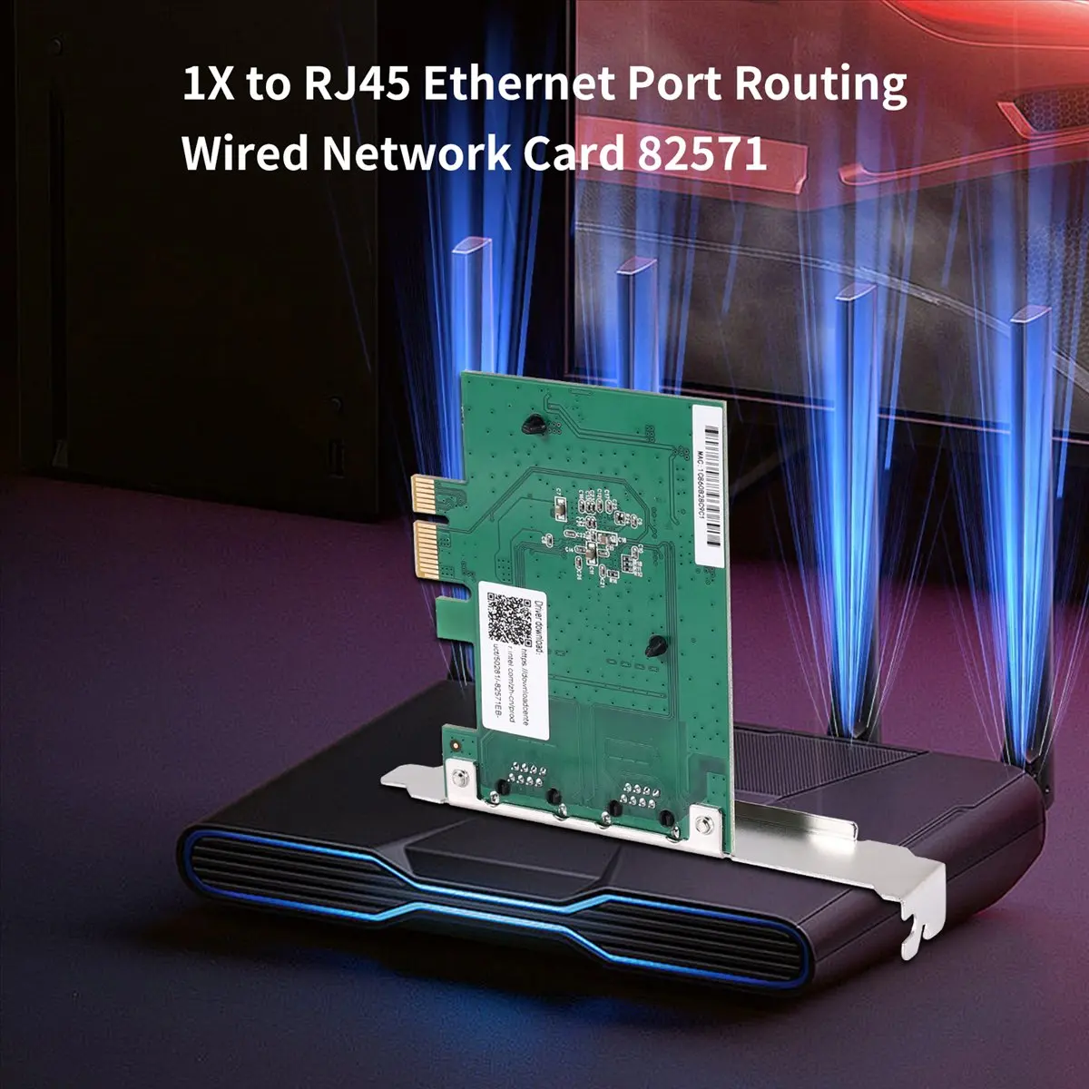 A71Z 2-Port Gigabit PCIe Network Card 1000M Dual Ports PCI Express Ethernet Adapter with 82571EB LAN NIC Card for