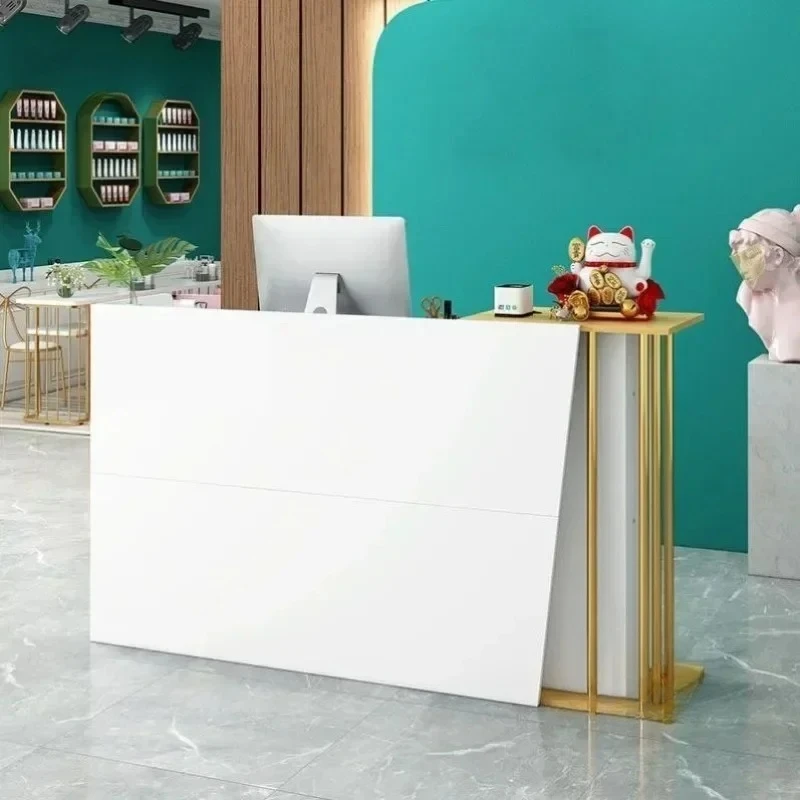 Modern Reception Desk Counter Supermarket Shop Clothing Bar Counter Beauty Salon Barber Shop Hair Salon Cashiers L e