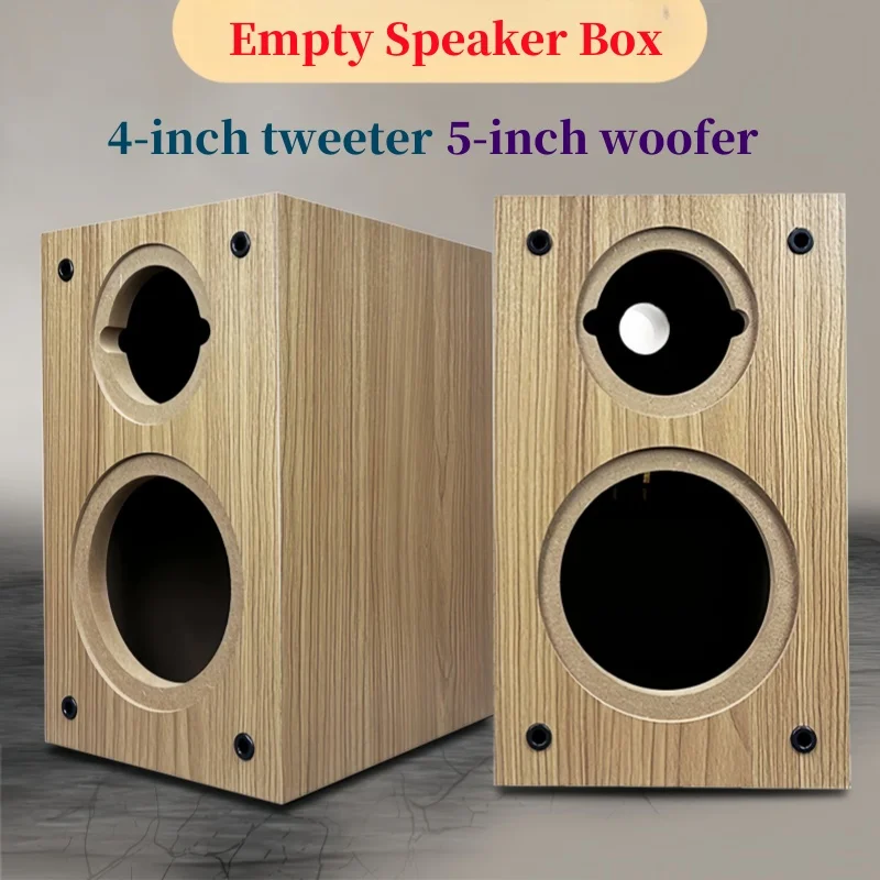 

5-inch Woofer 4-inch Tweeter Empty Box,Two-way Passive Speaker Box,DIY Speaker Housing,1Piece Sound Box,Speaker Box 122/148mm